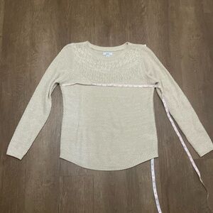 Croft & barrow beige small women’s cable knit sweater